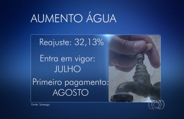Tarifa de água terá aumento de 32,13% a partir de julho, em Goiás