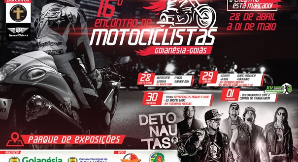 16º Encontro de Motociclistas será realizado de 28 de abril a 01 de maio; Confira a programação