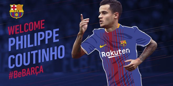 É oficial: Philippe Coutinho é anunciado pelo Barcelona