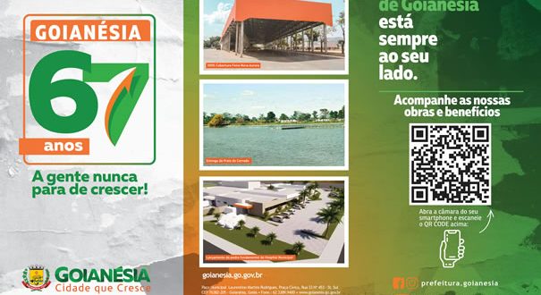 Goianésia 67 anos: Inauguração da Praia do Cerrado e lançamento da pedra fundamental do novo HMG fará parte das comemorações
