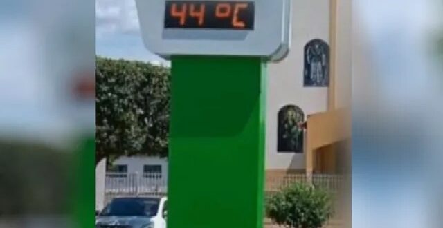 Goiás deve ter nova onda de calor, Goianésia pode chegar  44ºC e termômetros de rua já marcam 44ºC