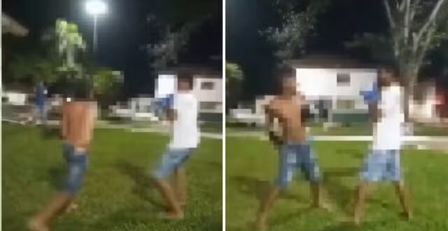 Vídeo mostra crianças e adolescentes trocando socos e chutes durante luta clandestina em Goiás