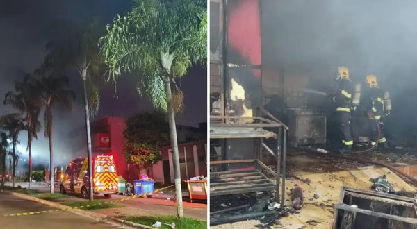 Comunidade de Barro Alto se une para salvar mercadorias de supermercado que pegou fogo