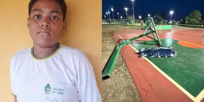 Adolescente morre após cesta de basquete cair sobre ele, diz polícia