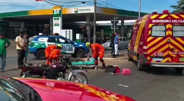 Colisão entre duas motocicletas deixa três feridos em Goianésia