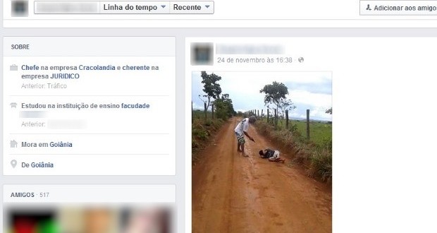 Menor detido com vídeo de execução postou foto do crime em rede social