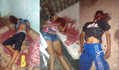 Três pessoas da mesma família são mortas a tiros na frente dos filhos