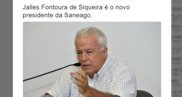 Governador de Goiás anuncia novo presidente da Saneago em rede social