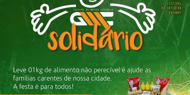 Campanha “GMF Solidário” realizará arrecadação alimentos durante o Goianésia Mix Festival
