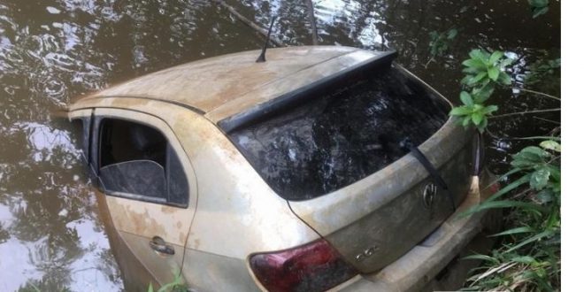 Veículo é encontrado submerso no Rio Uru, 60 dias após roubo em Heitoraí