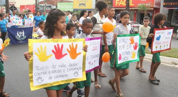 realizada em Goianésia  caminhada contra a exploração  sexual de crianças e adolescentes
