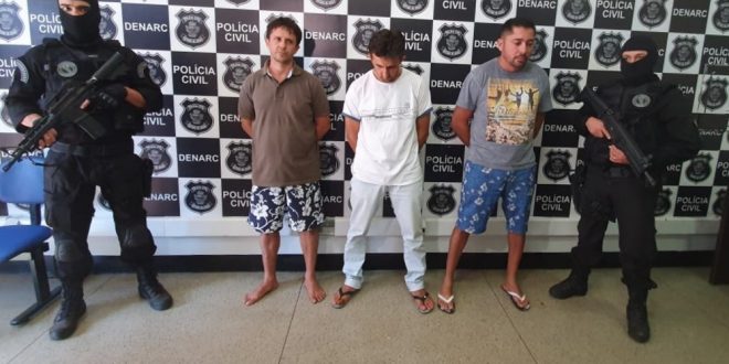 Presos três suspeitos de enviar de Goiás para o Nordeste cargas milionárias de drogas e armas