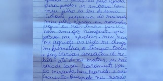 Homem é preso após esposa escrever carta pedindo por socorro: ‘Não quero mais apanhar’