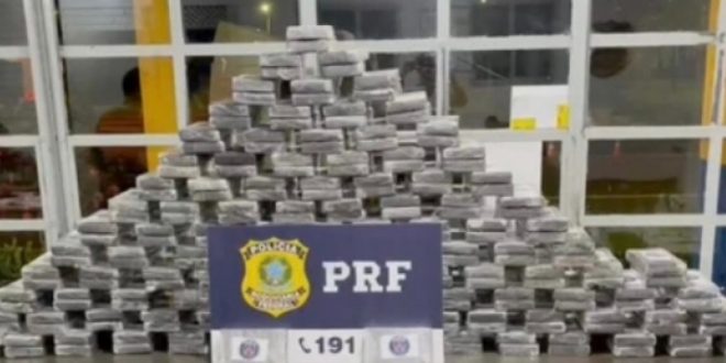 Pai e filho são presos com cocaína avaliada em R$ 40 milhões em Jaraguá