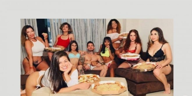 Após ‘casar’ com 9, modelo brasileiro que ganhou destaque na mídia internacional posa com mulheres em casa