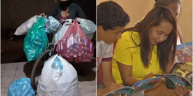 Doméstica consegue publicar livro com dinheiro que ganhou recolhendo latinhas, em Valparaíso de Goiás