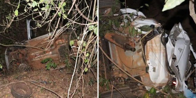 Três pessoas morrem e oito ficam feridas após carro cair em ribanceira às margens da GO-156