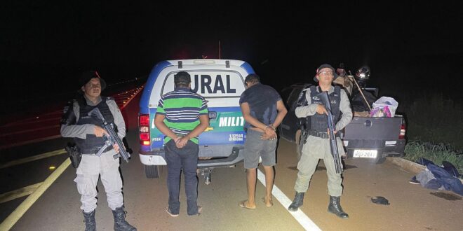 patrulha rural de Goianésia prende dupla suspeita de crime bárbaro