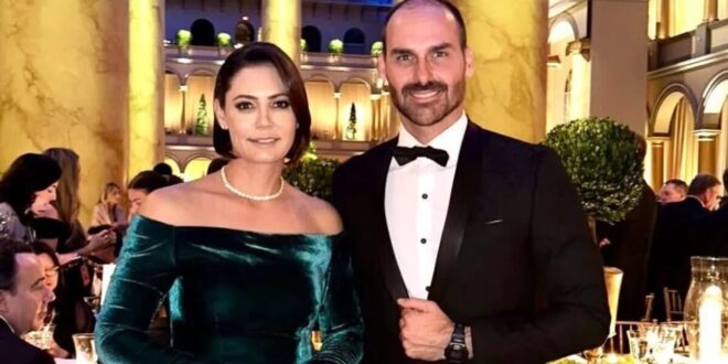 Michelle e Eduardo Bolsonaro são barrados no Capitólio e assistem posse de Trump em telão