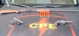 CPE Goianésia apreende três armas de fogo durante patrulhamento no Colina Parque em Goianésia