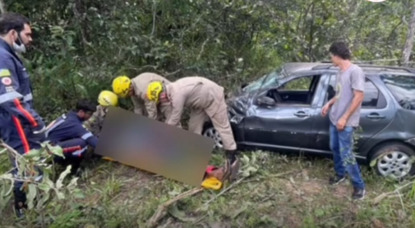 Capotamento é registrado na GO-080 entre Jaraguá e Goianésia; vítimas passam bem