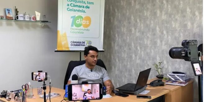 Hiago Mattos apresenta balanço dos 100 dias de gestão à frente da Câmara Municipal de Goianésia mas não cita a taxa do lixo
