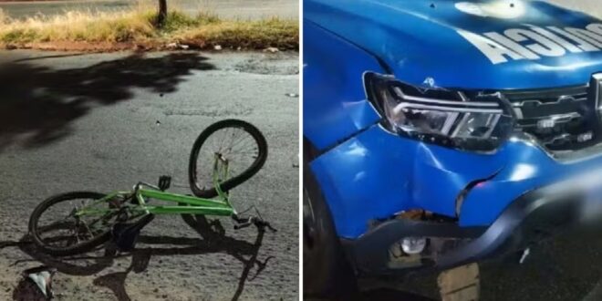 Ciclista morre em acidente com viatura da PM em Goiânia