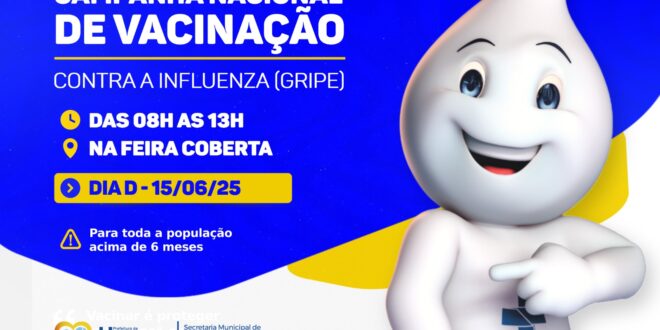 Prefeitura realiza Dia D de Vacinação contra a Gripe neste domingo, 15 de junho