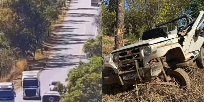 Automóvel Sai da Pista e Colide com Árvore na BR-153, Próximo a Mara Rosa