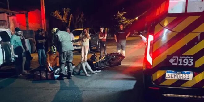 Queda de moto no Bairro São Cristóvão deixa uma pessoa ferida