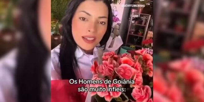 Florista diverte web com vídeo de desabafo sobre motivo que homens compram buquê em Goiânia: ‘Só para pedir perdão’