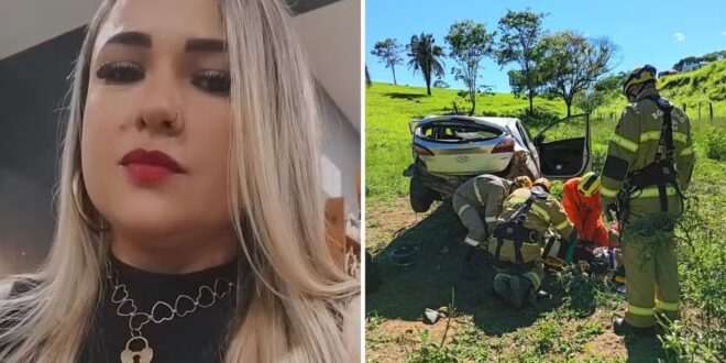Mulher morre após carro capotar na BR-060