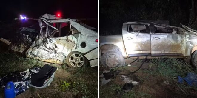 Avó, filho e neto morrem em acidente na BR-070
