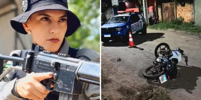 PM é atropelada por motociclista durante abordagem e está em estado grave