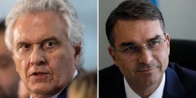 Caiado cobra explicações de Flávio Bolsonaro sobre conversas com Vorcaro, mas diz que foco é derrotar Lula