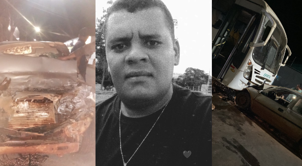 Acidente entre ônibus e carro termina com uma morte em Rubiataba
